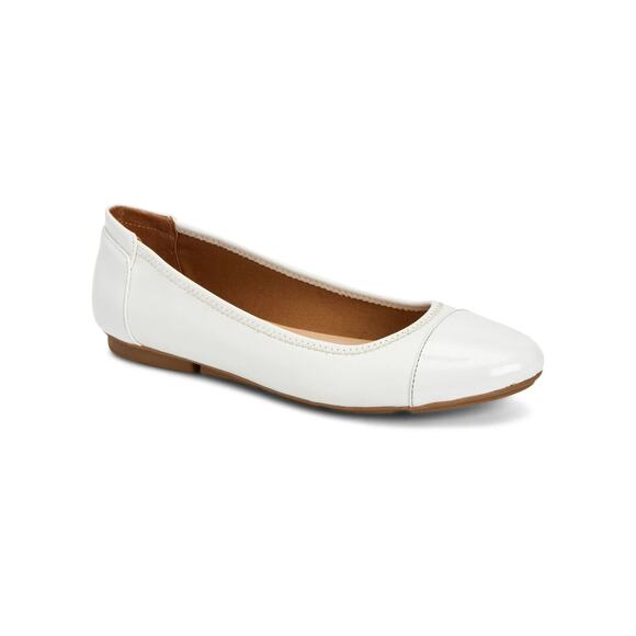 Alfani Women's Tavii Round Toe Slip On Ballet Flats, White Size 11M - Picture 1 of 3